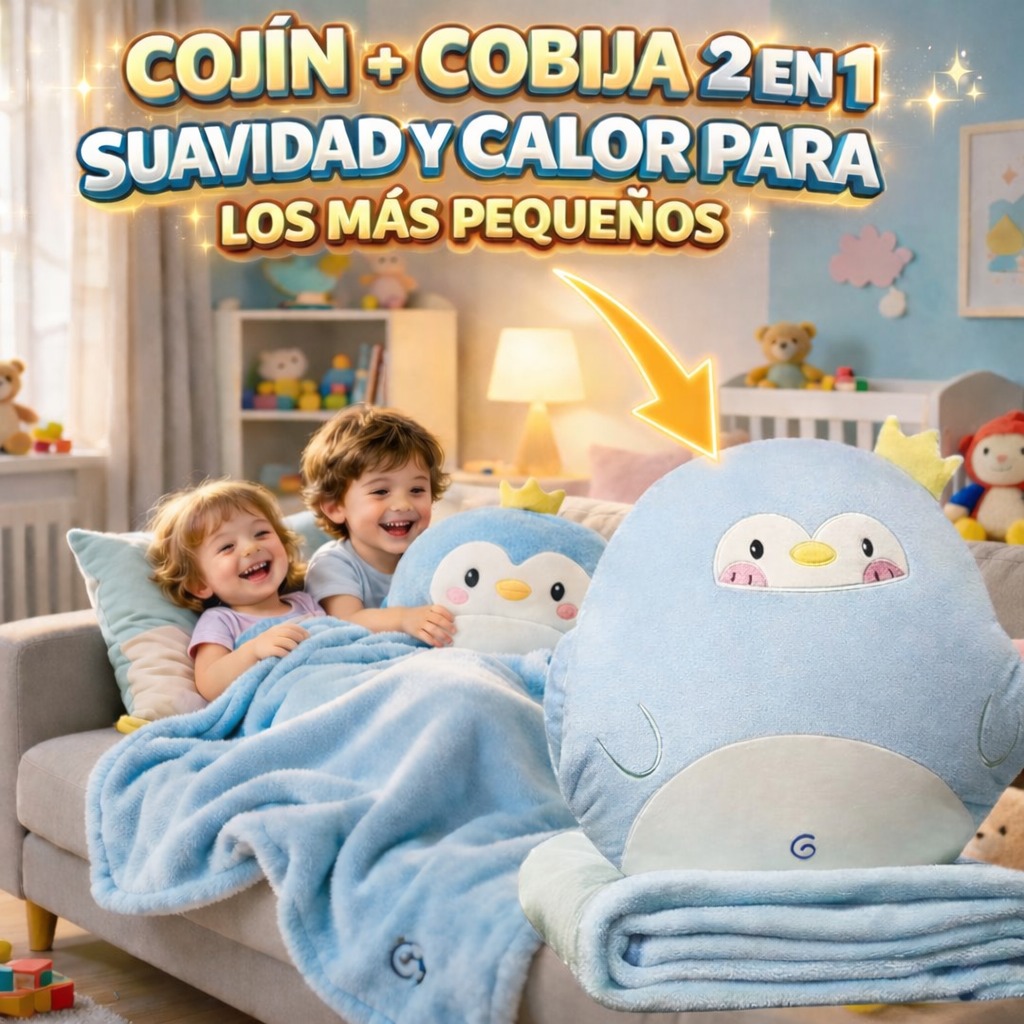 Vista 4 de Cojín con Cobija Felpa – Comodidad Total DISEÑO